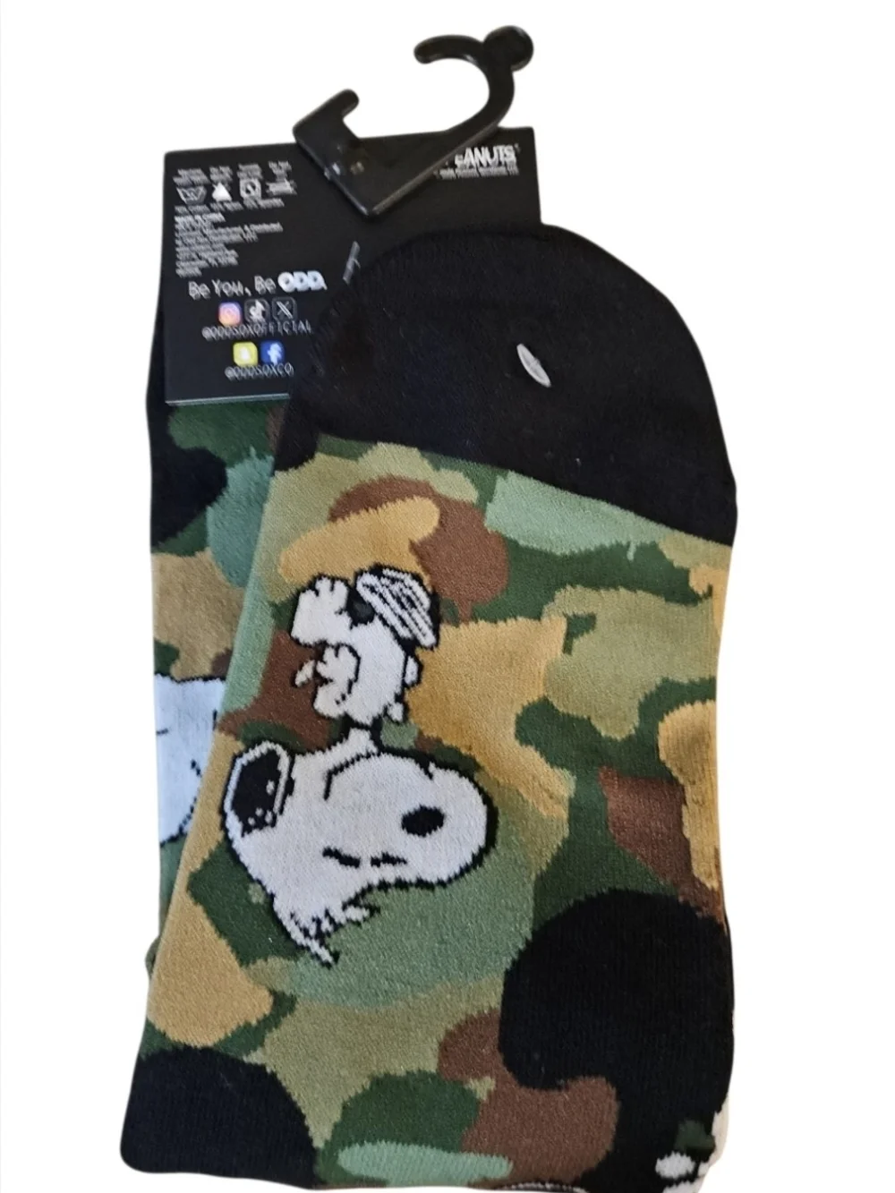 Peanuts ODD SOX Snoopy Camo Socks